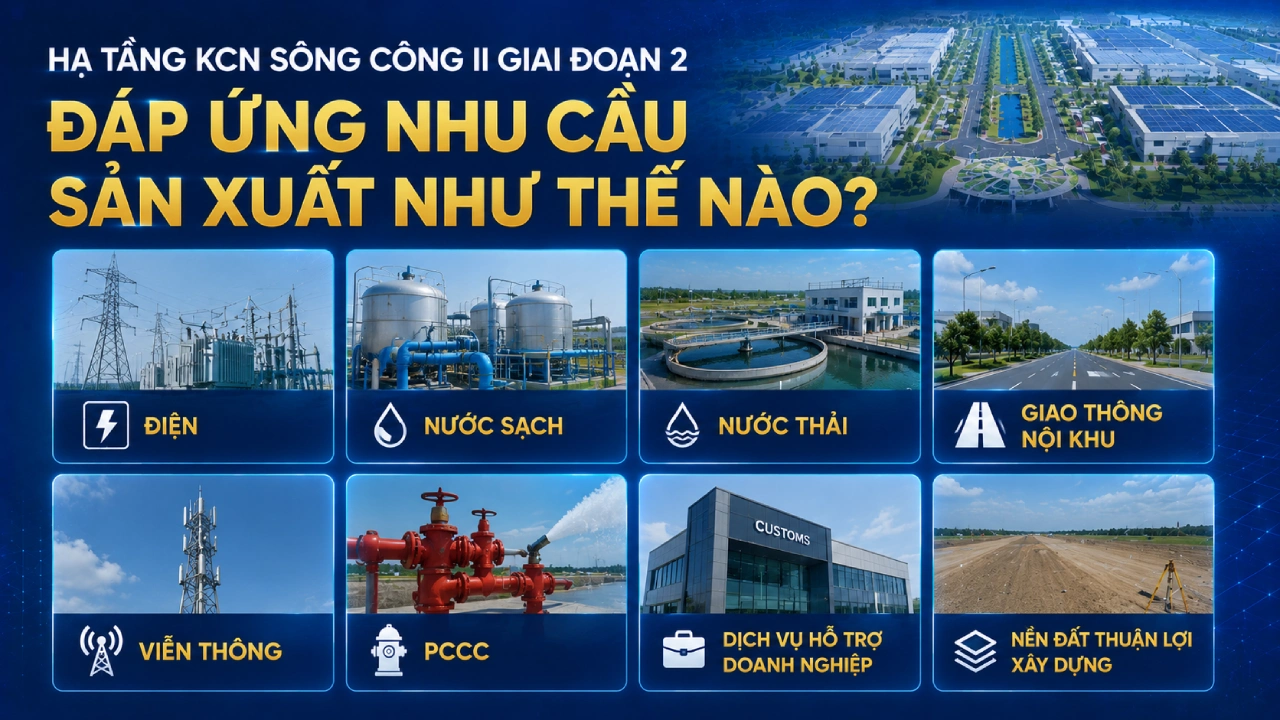 Hạ tầng KCN Sông Công II Giai đoạn 2 đáp ứng nhu cầu sản xuất như thế nào