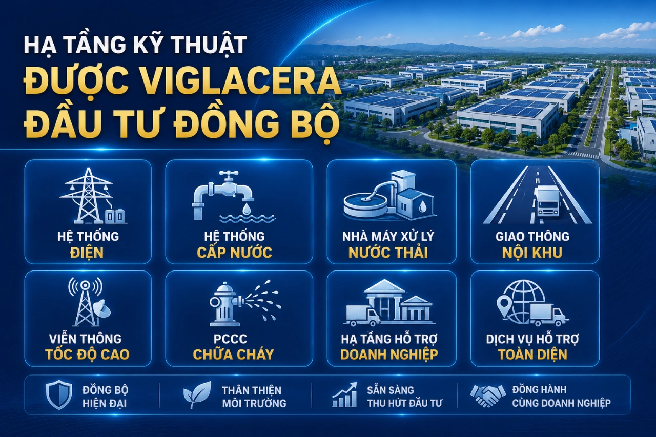 Hạ tầng kỹ thuật được Viglacera đầu tư đồng bộ