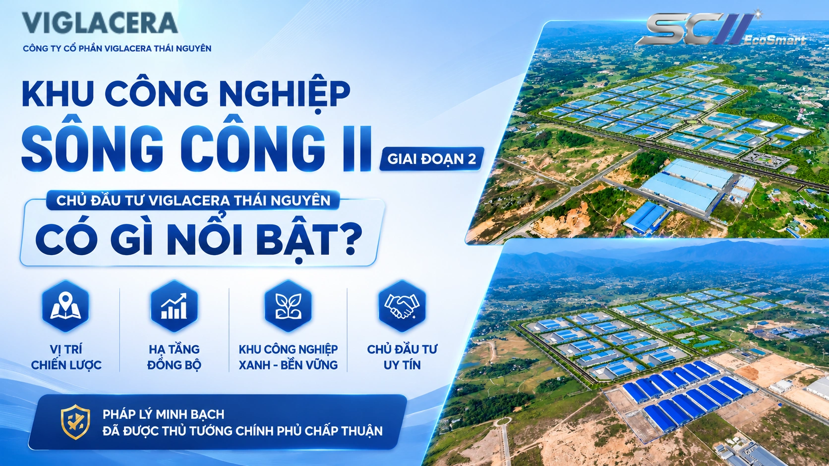 Khu công nghiệp Sông Công II Giai đoạn 2 chủ đầu tư Viglacera Thái Nguyên có gì nổi bật dd