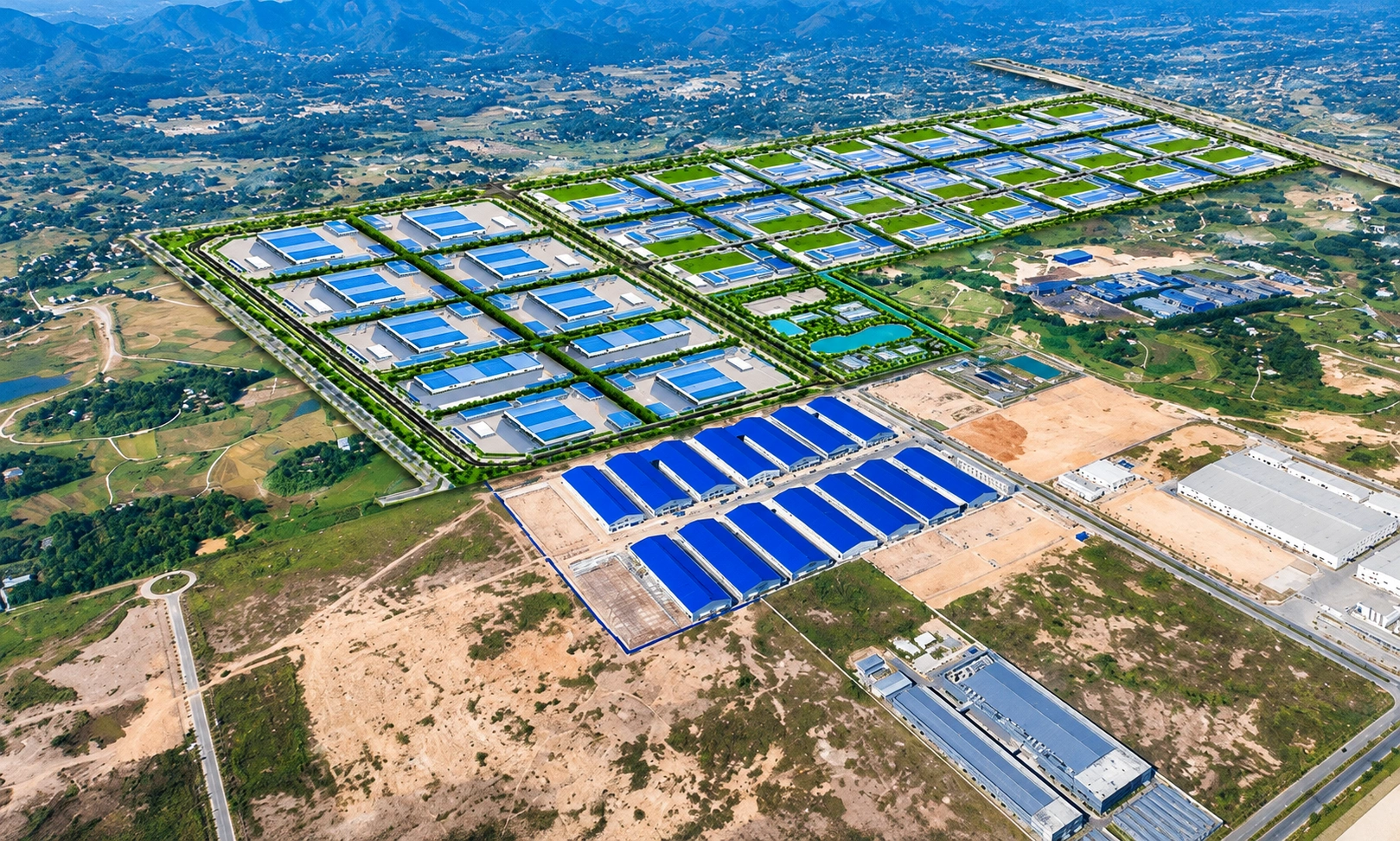 Phối cảnh Khu số 2 Khu công nghiệp Sông Công II - Giai đoạn 2 Thái Nguyên