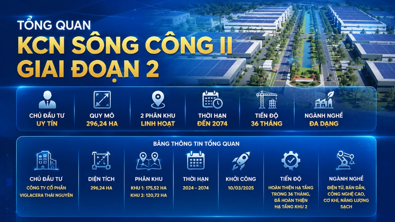 Tổng quan KCN Sông Công II Giai đoạn 2