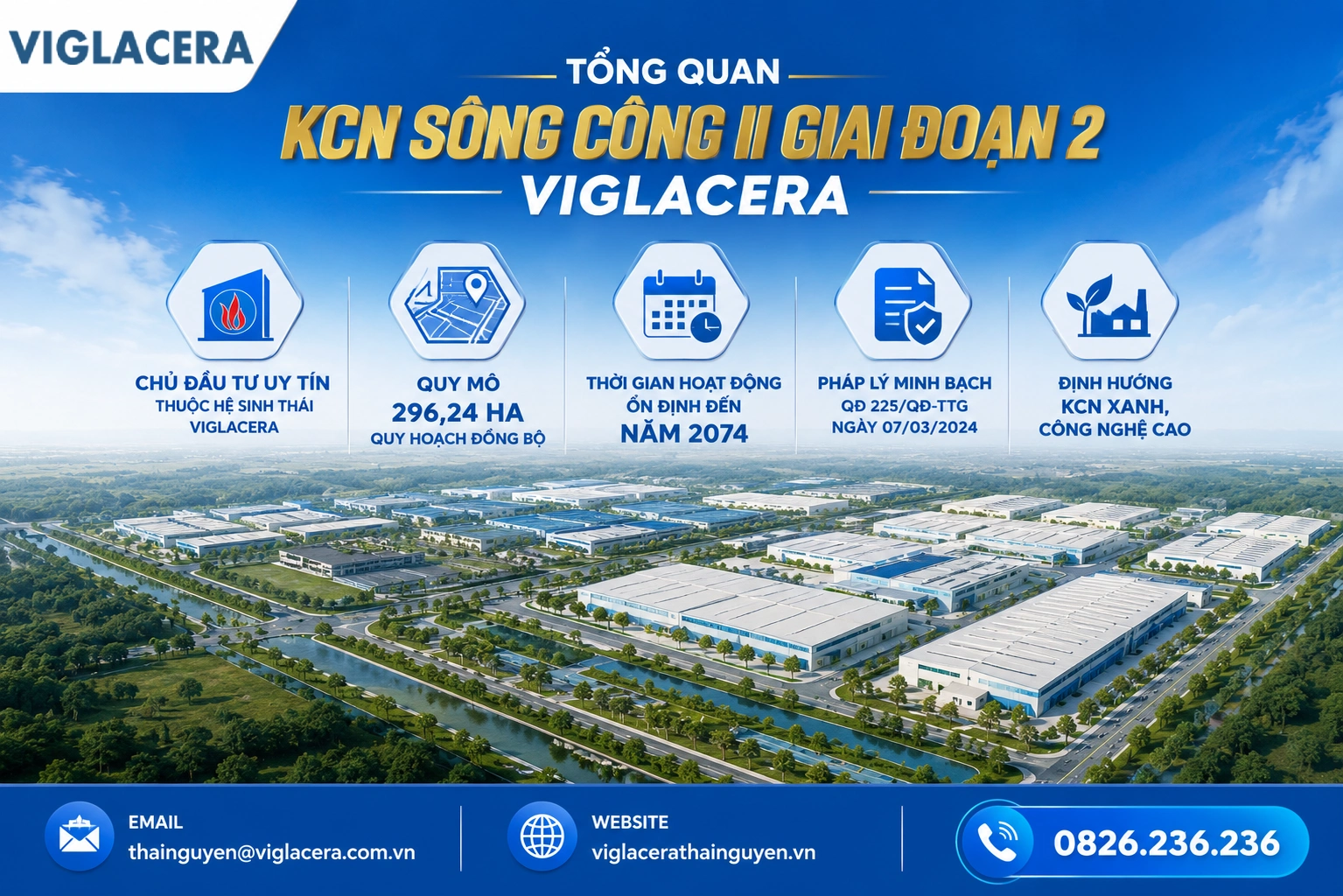Tổng quan KCN Sông Công II Giai đoạn 2 Viglacera