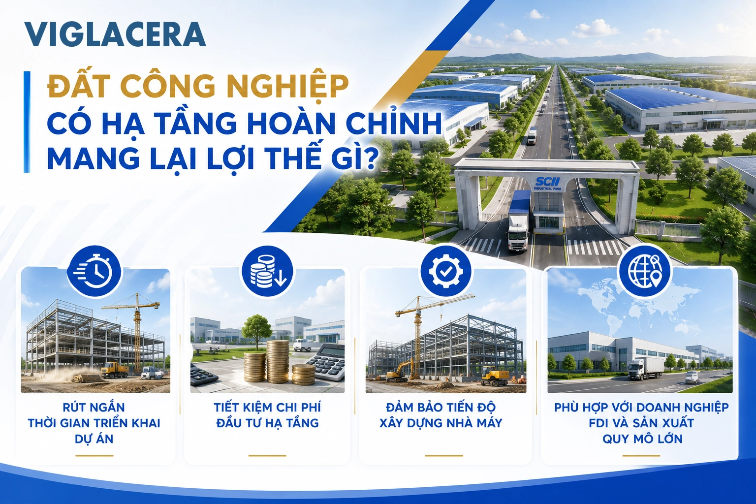 Đất công nghiệp có hạ tầng hoàn chỉnh mang lại lợi thế gì