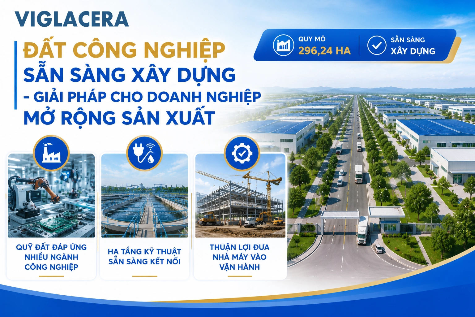 Đất công nghiệp sẵn sàng xây dựng - Giải pháp cho doanh nghiệp mở rộng sản xuất