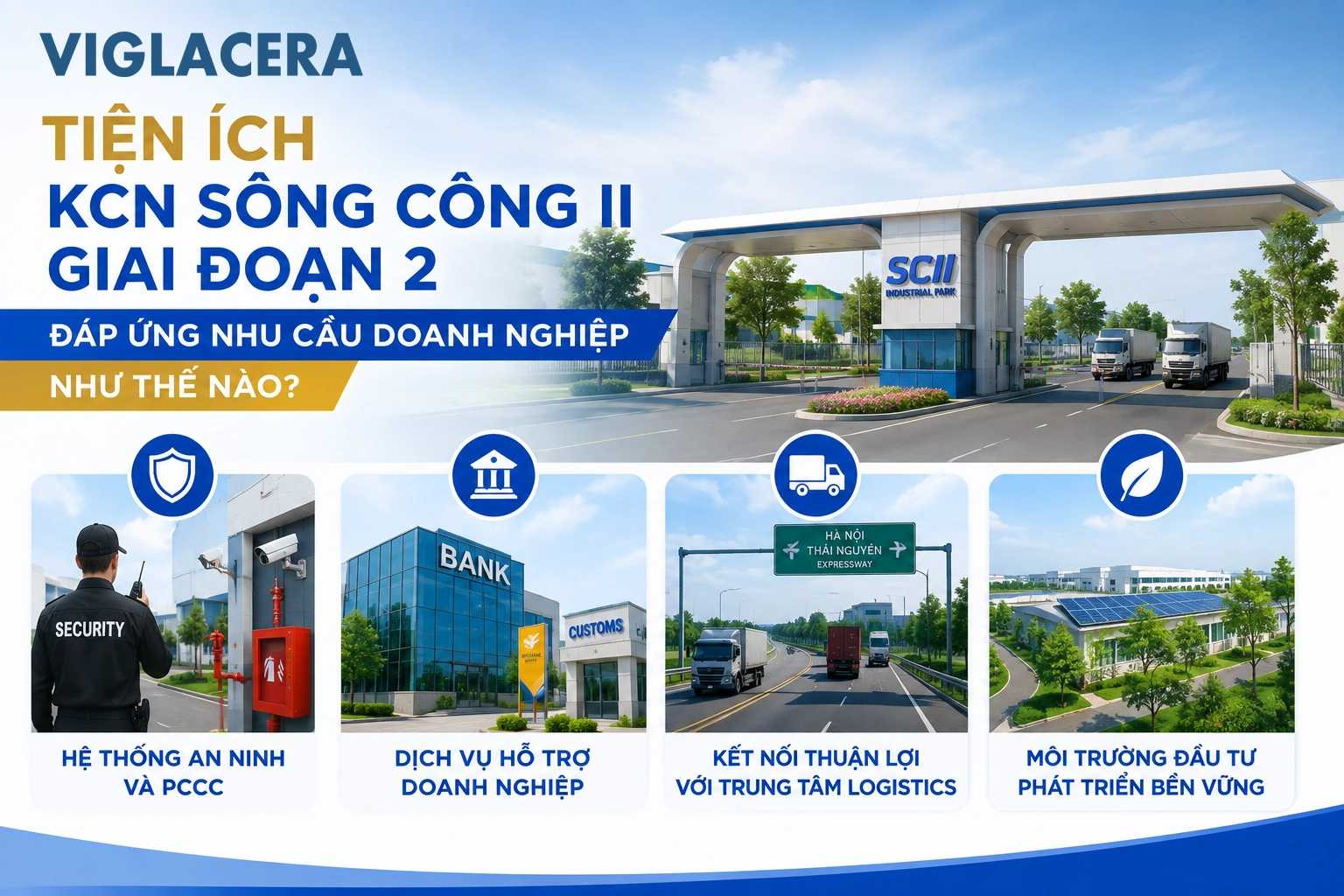 Tiện ích KCN Sông Công II Giai đoạn 2 đáp ứng nhu cầu doanh nghiệp như thế nào