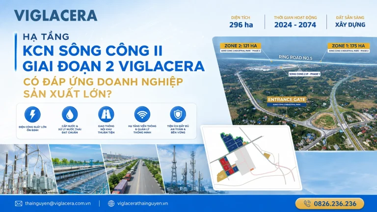 Hạ tầng KCN Sông Công II Giai đoạn 2 Viglacera có đáp ứng doanh nghiệp sản xuất lớn dd